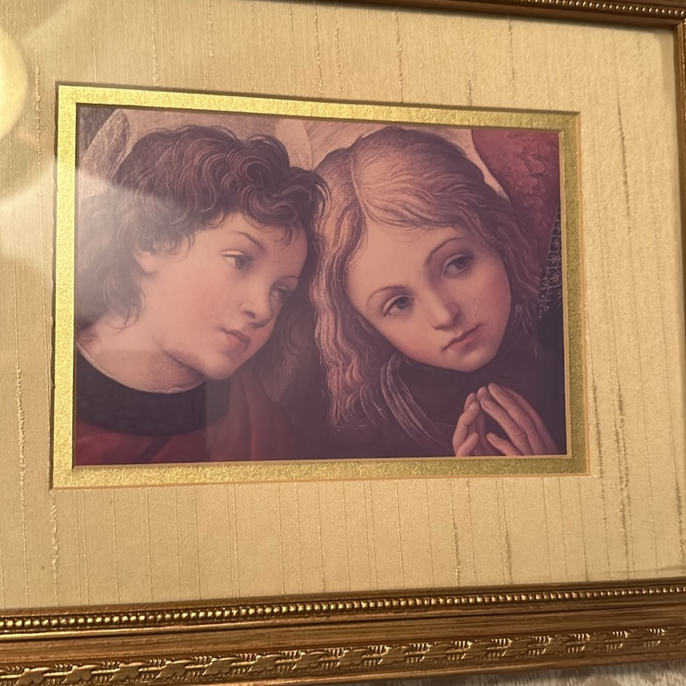 Two Angels framed print - Picture 2 of 5